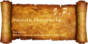 Vaczula Petronella névjegykártya